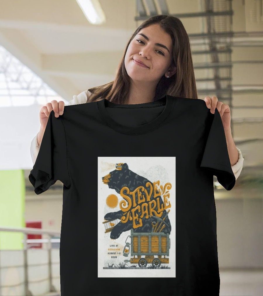 Steve Earle Pickathon Live August 1 2 2026 Event Bear T-Shirt