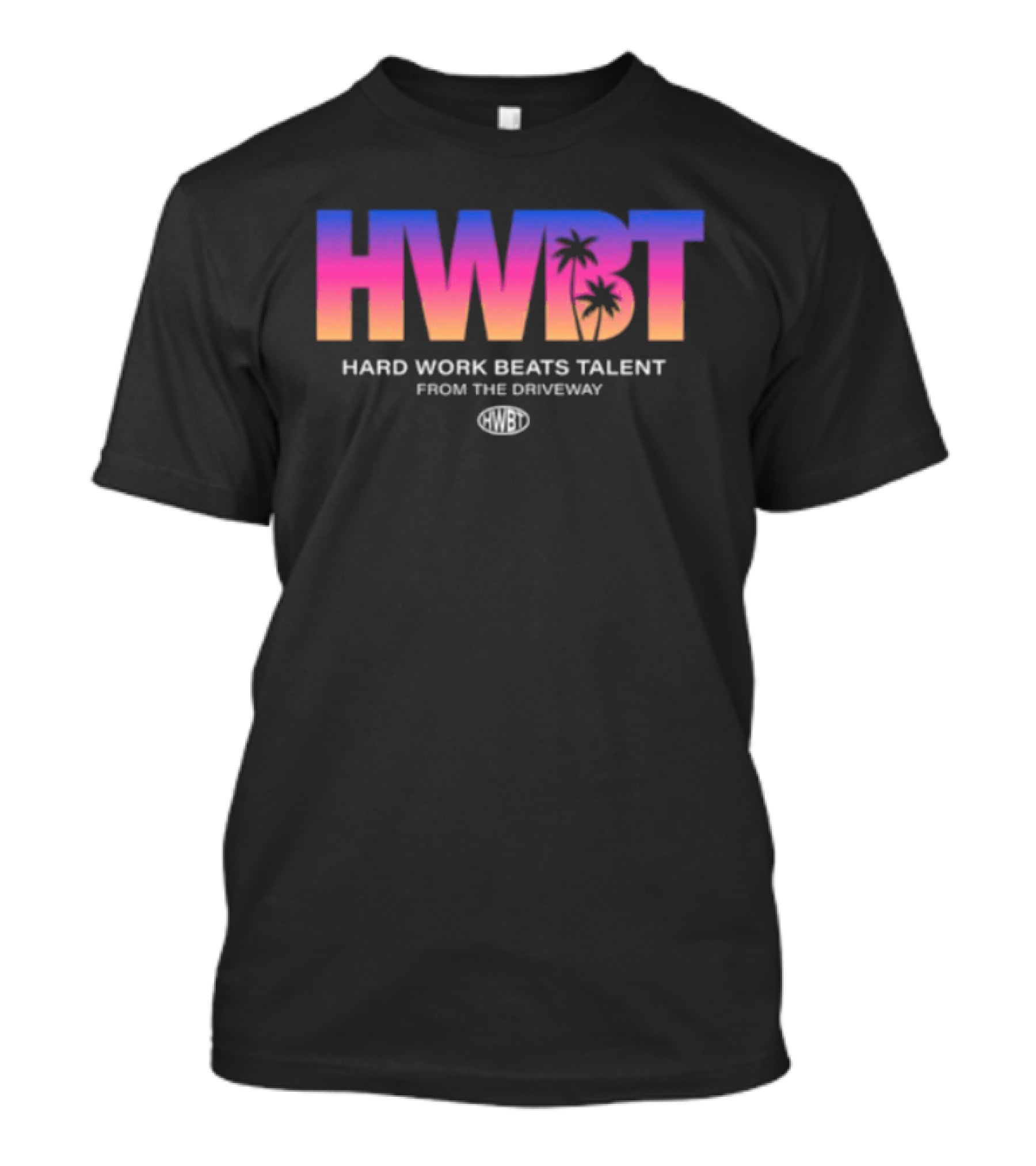 Hwbt Store Miami Sunset Hard Work Beats Talent Oversized T-Shirt