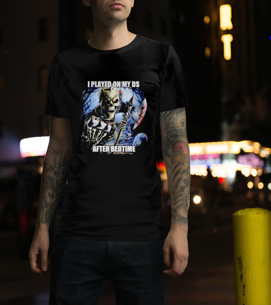 I Played On My DS After Bedtime Skeleton Gaming Humor T-Shirt