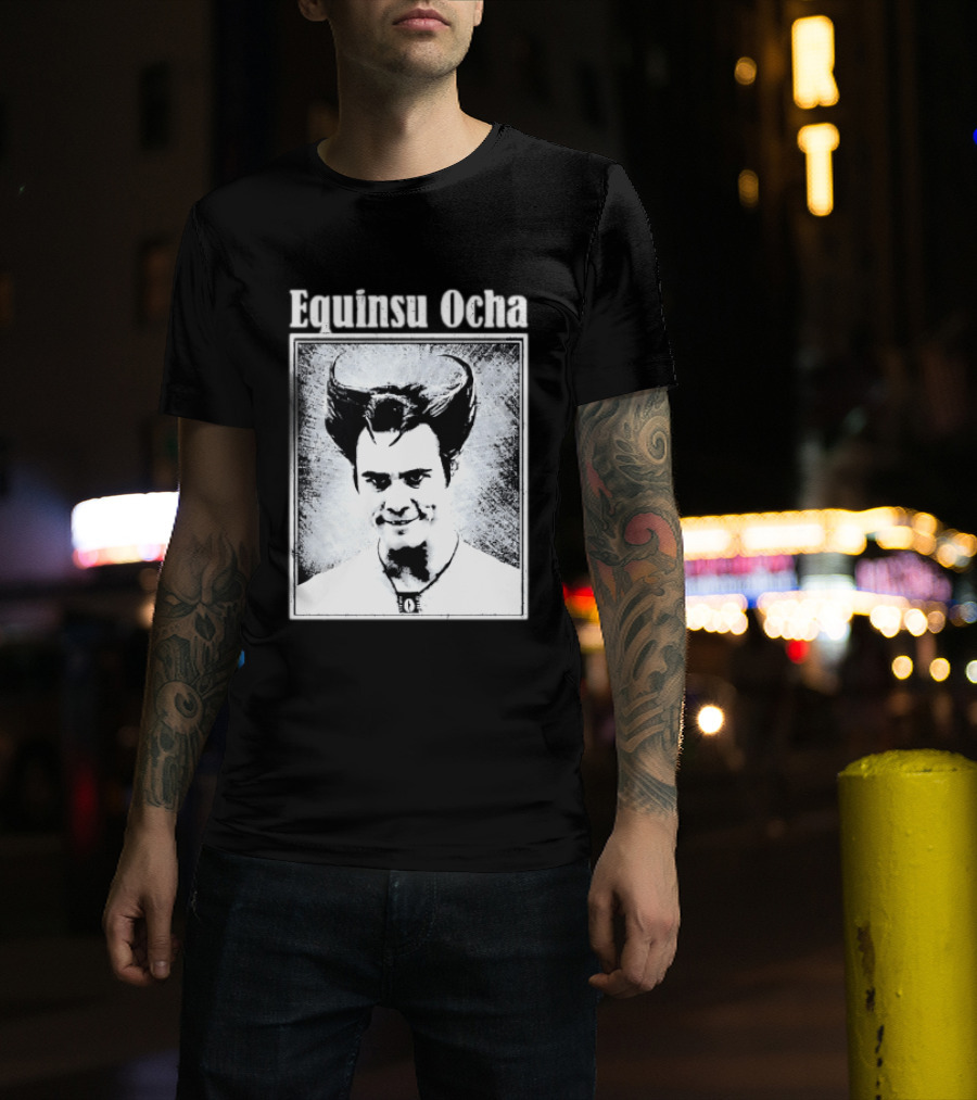 Jim Carrey Equinsu Ocha Ace Ventura Distressed Vintage Look T-Shirt