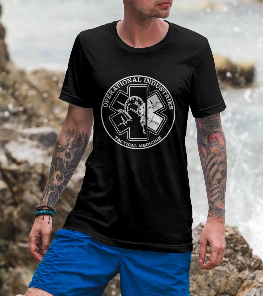 Operational Industries Tactical Medicine Star Of Life With Snake T-Shirt