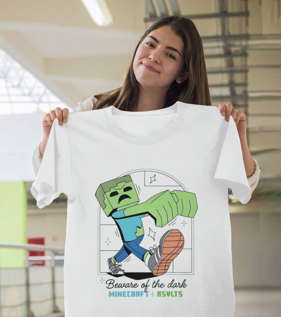 Beware Of The Dark Zombie Minecraft RSVLTS Gaming T-Shirt