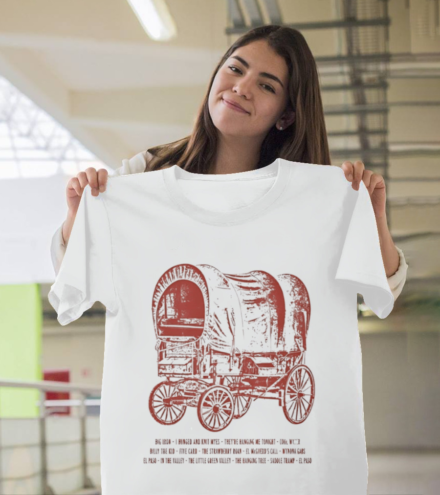 Marty Robbins Big Iron El Paso Western Songs Covered Wagon T-Shirt