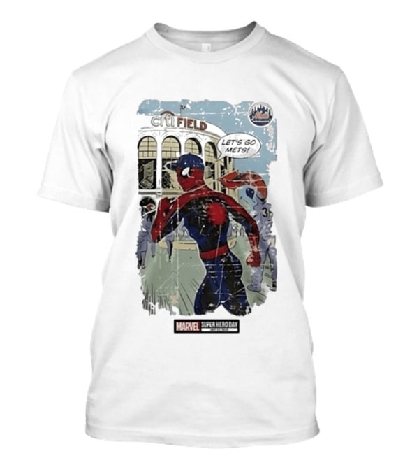 Citi Field Marvel Super Hero Day Spiderman Let's Go Mets 2026 T-Shirt