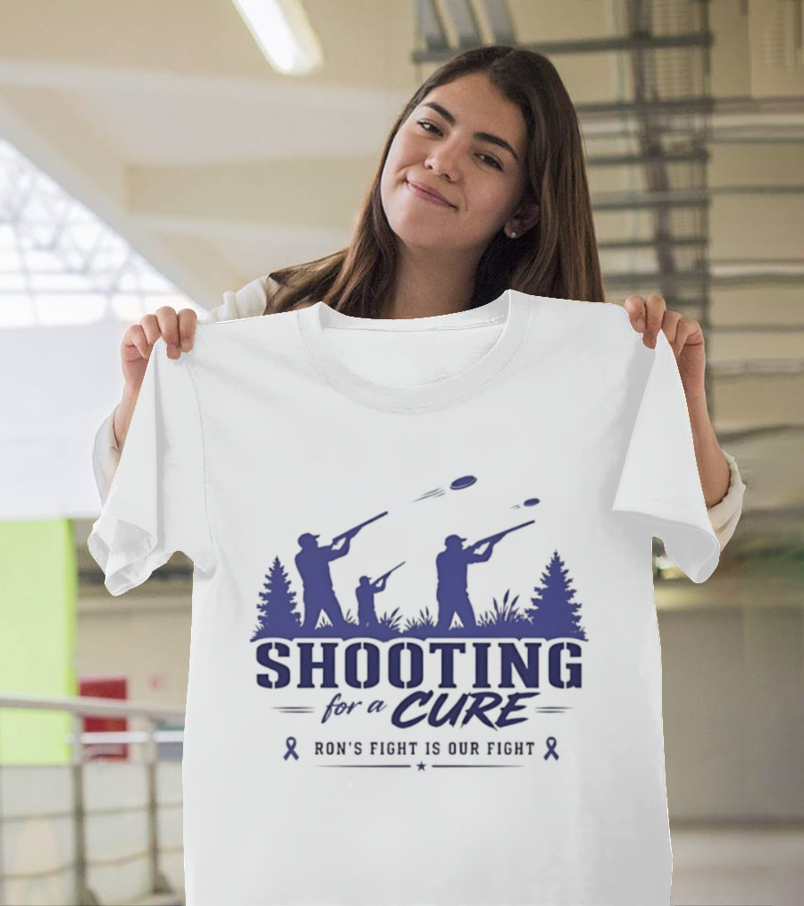 Shooting For A Cure Ron's Fight Is Our Fight Forest Hunter T-Shirt