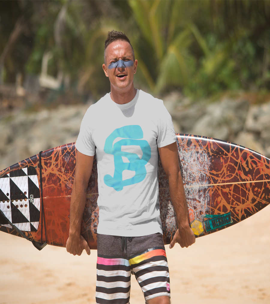 Wolee Store Classic Saintp Light Blue Monogram S P T-Shirt