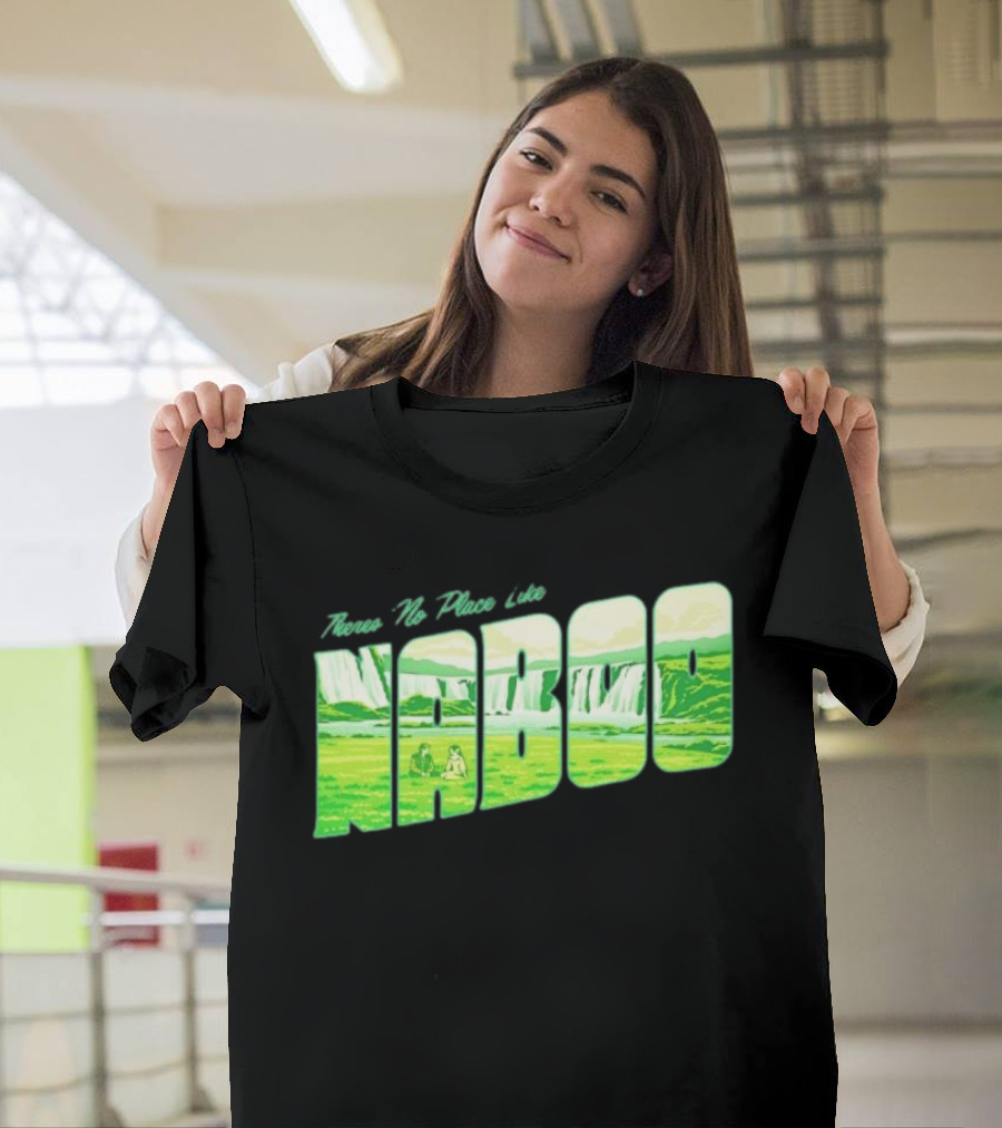 Anakin Skywalker Padme Amidala Star Wars There Is No Place Like Naboo Scenic Waterfalls T-Shirt