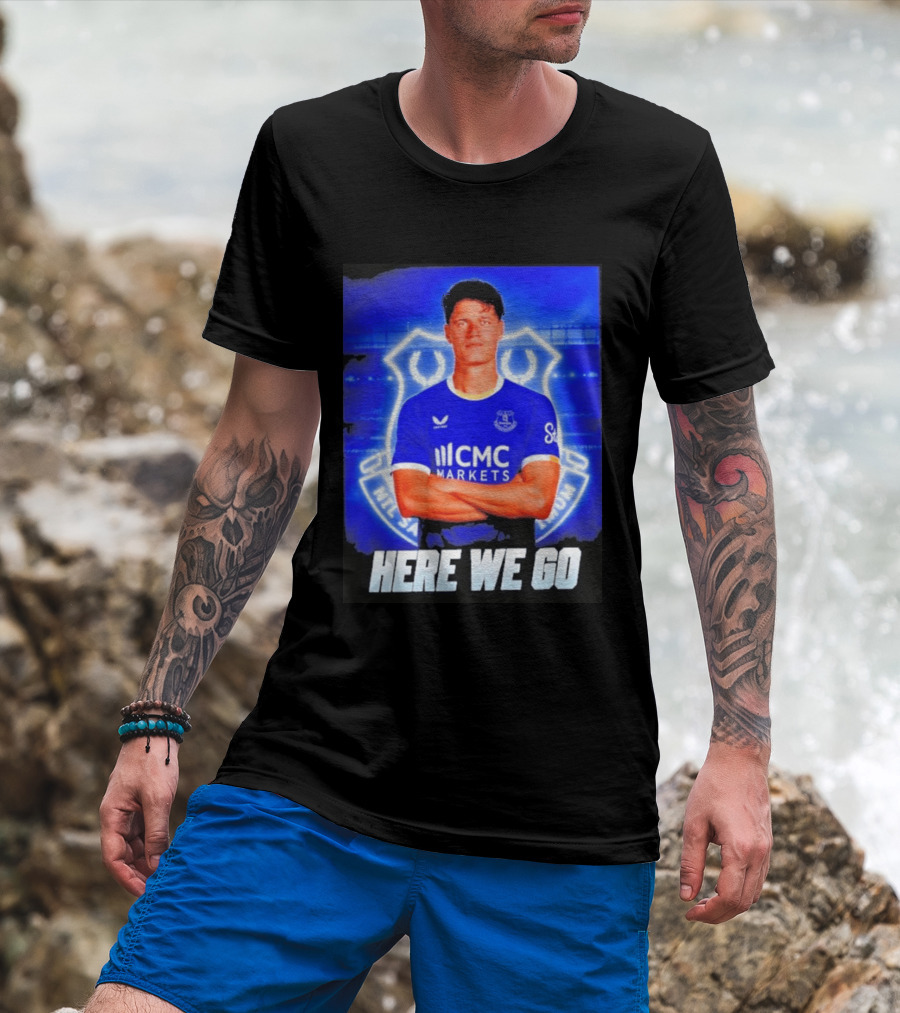 Christian Norgaard Everton Transfer Announcement Here We Go T-Shirt
