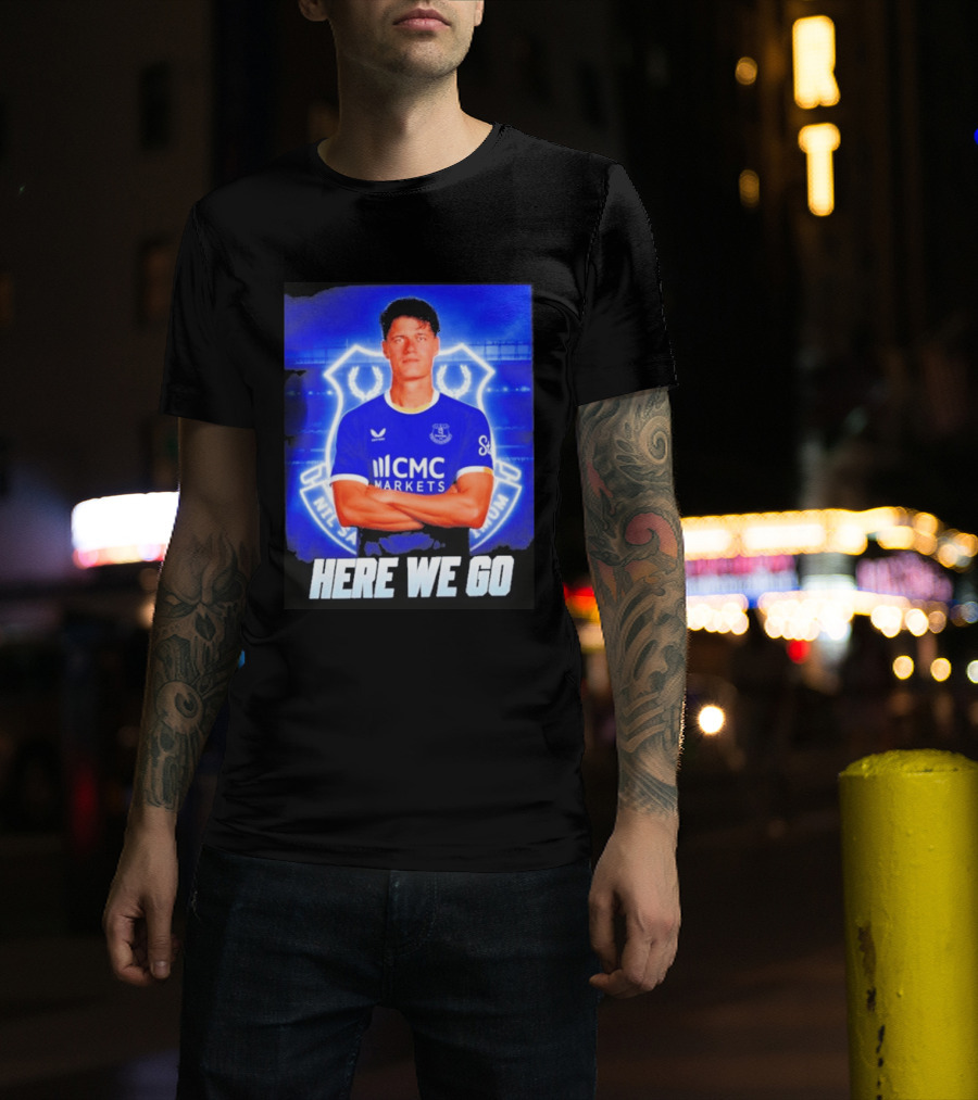 Christian Norgaard Everton Transfer Announcement Here We Go T-Shirt