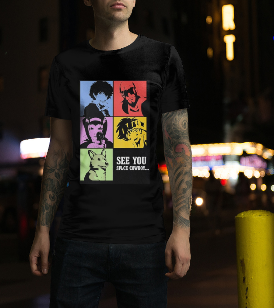Cowboy Bebop See You Space Cowboy With Character Grid T-Shirt