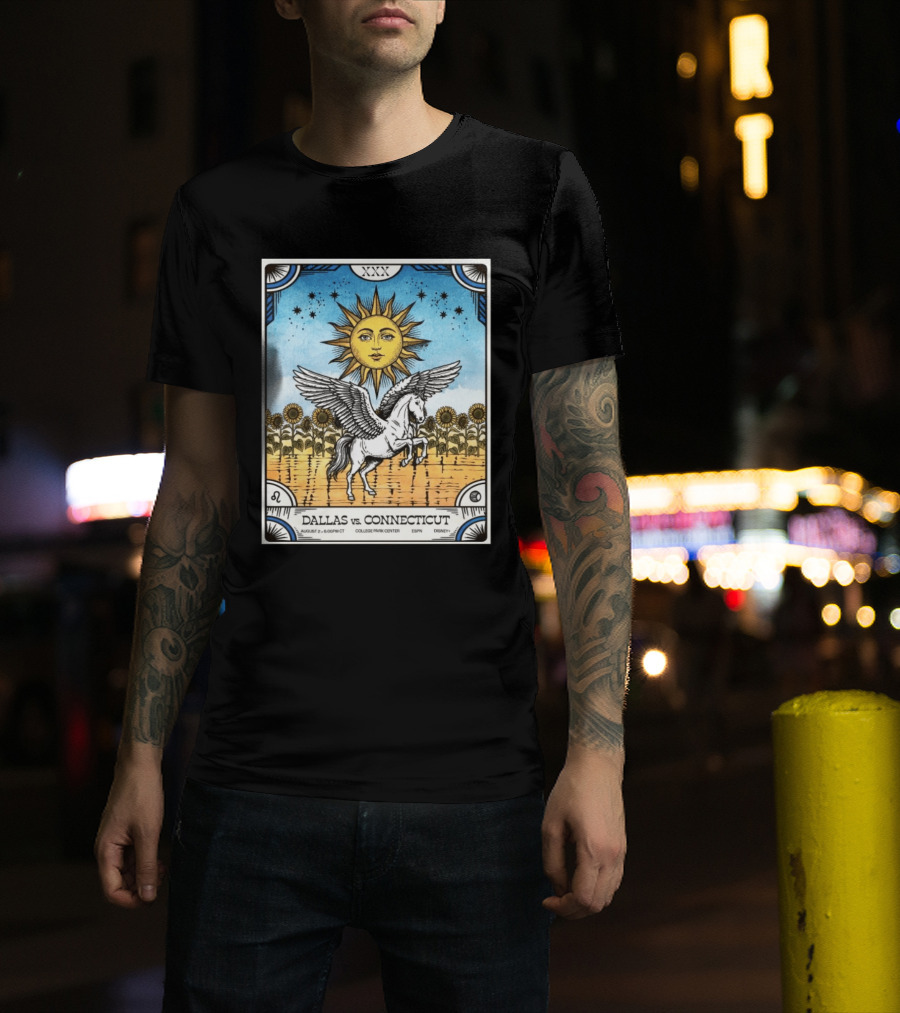 Dallas Vs Connecticut August 2 6pm CT College Park Center ESPN Disney Sunflower Pegasus Sun T-Shirt