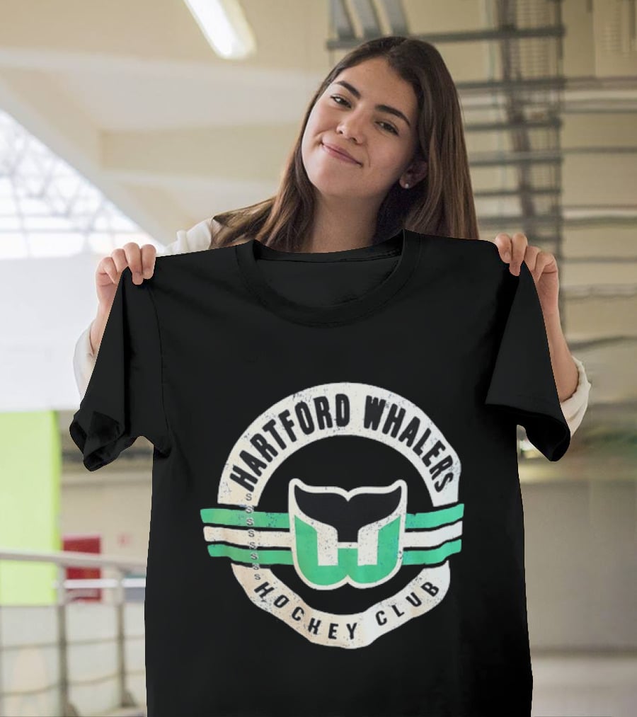 Hartford Whalers Distressed Vintage Hockey Club T-Shirt