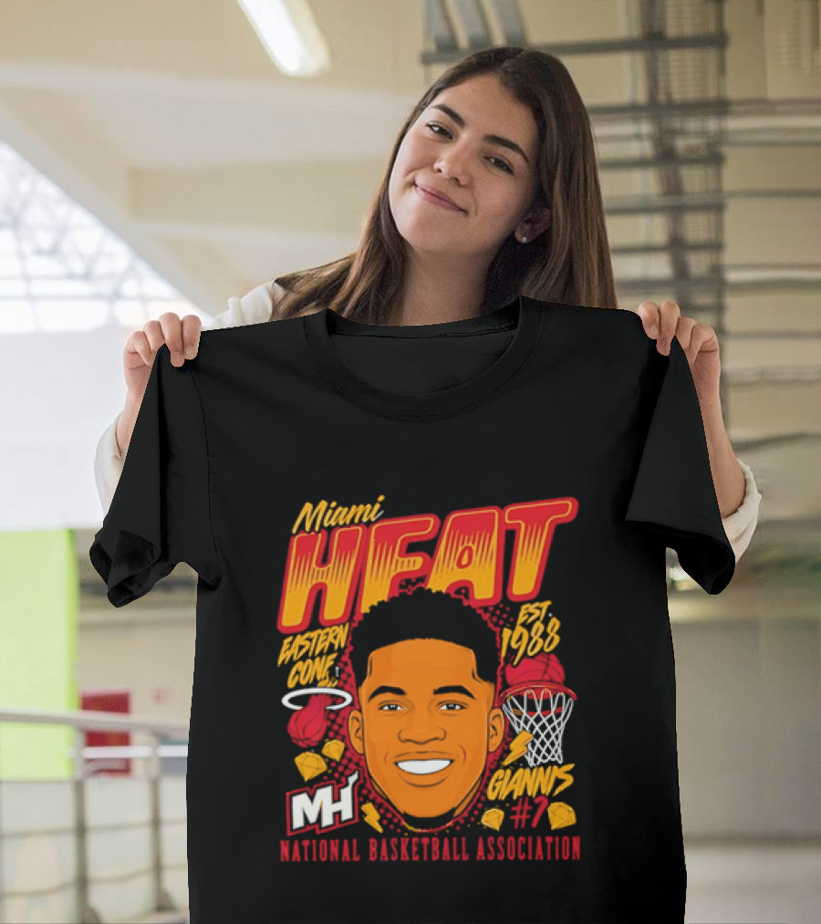 Miami Heat Giannis Antetokounmpo Est 1988 National Basketball Association T-Shirt