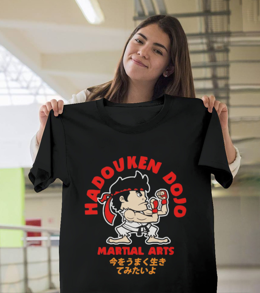 Hadouken Dojo Martial Arts Ryu Character Gaming Japanese T-Shirt