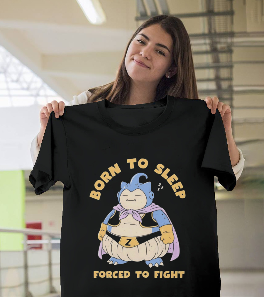Born To Sleep Forced To Fight Snorlax Majin Buu Fusion T-Shirt
