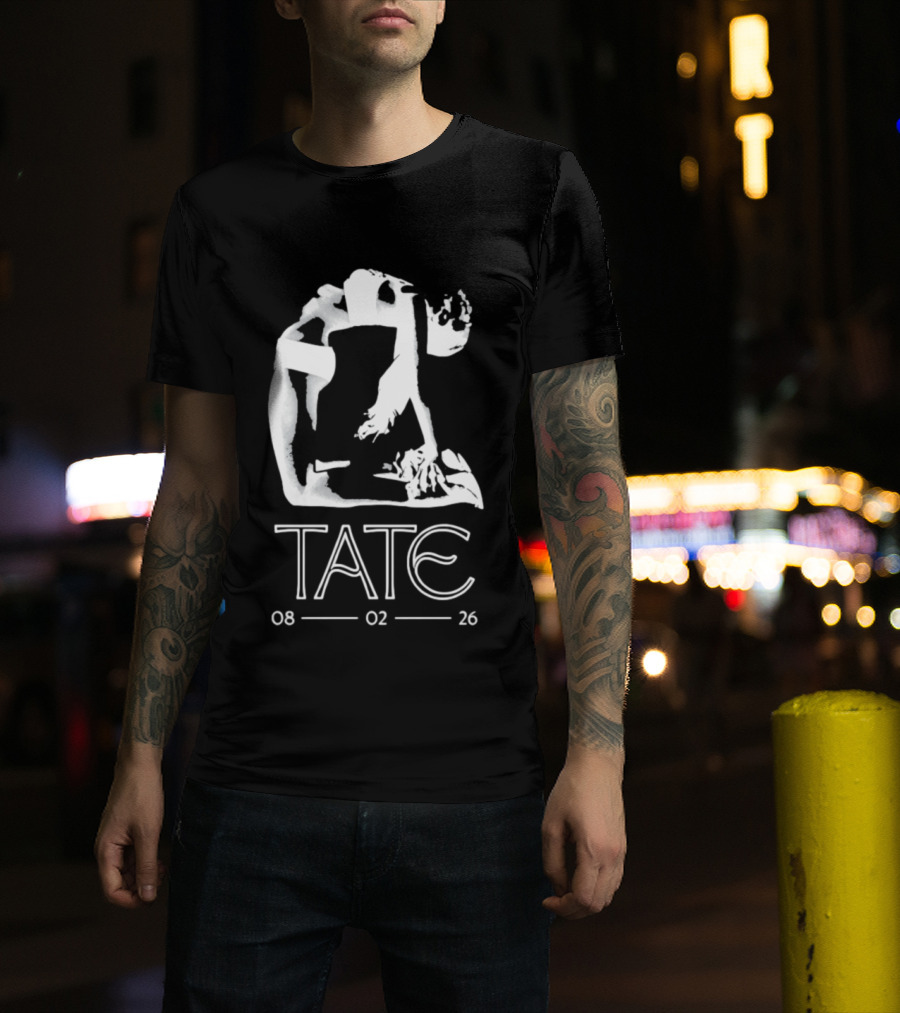 Tate 08 02 26 Minimalist Yoga Fitness Pose T-Shirt