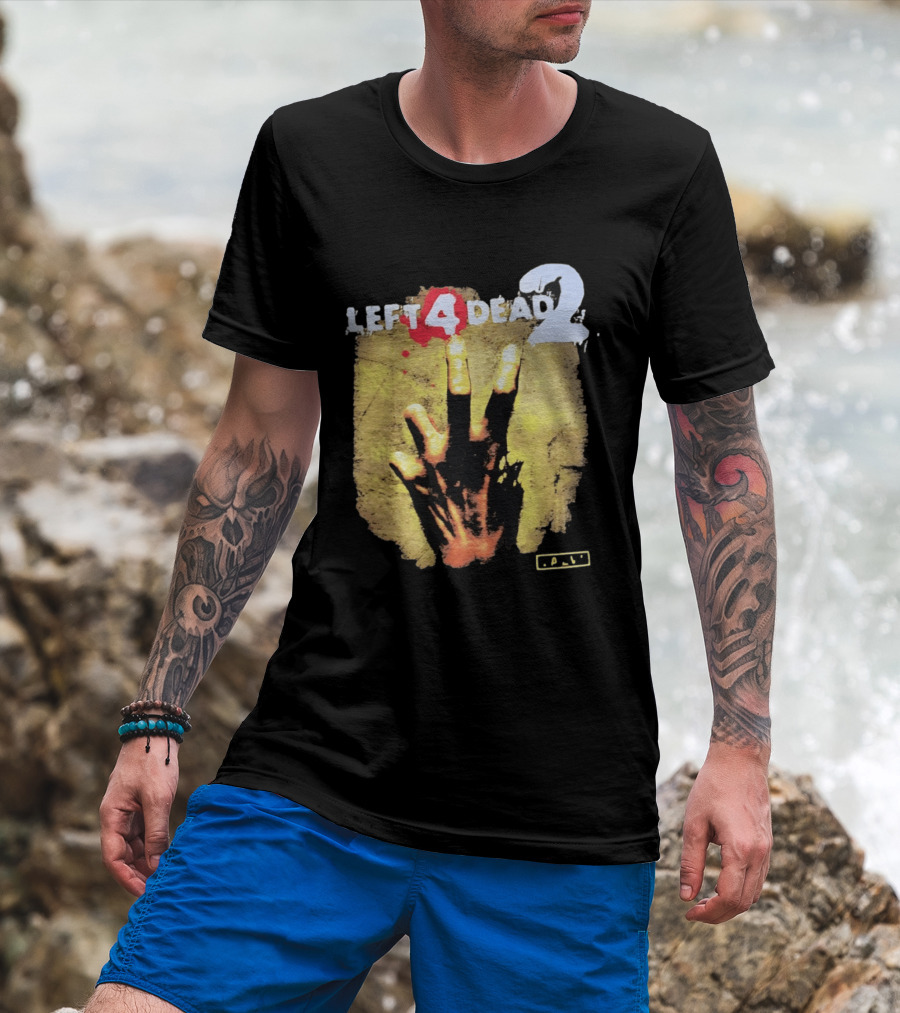 Left 4 Dead 2 Zombie Hand Valve Video Game Survival T-Shirt