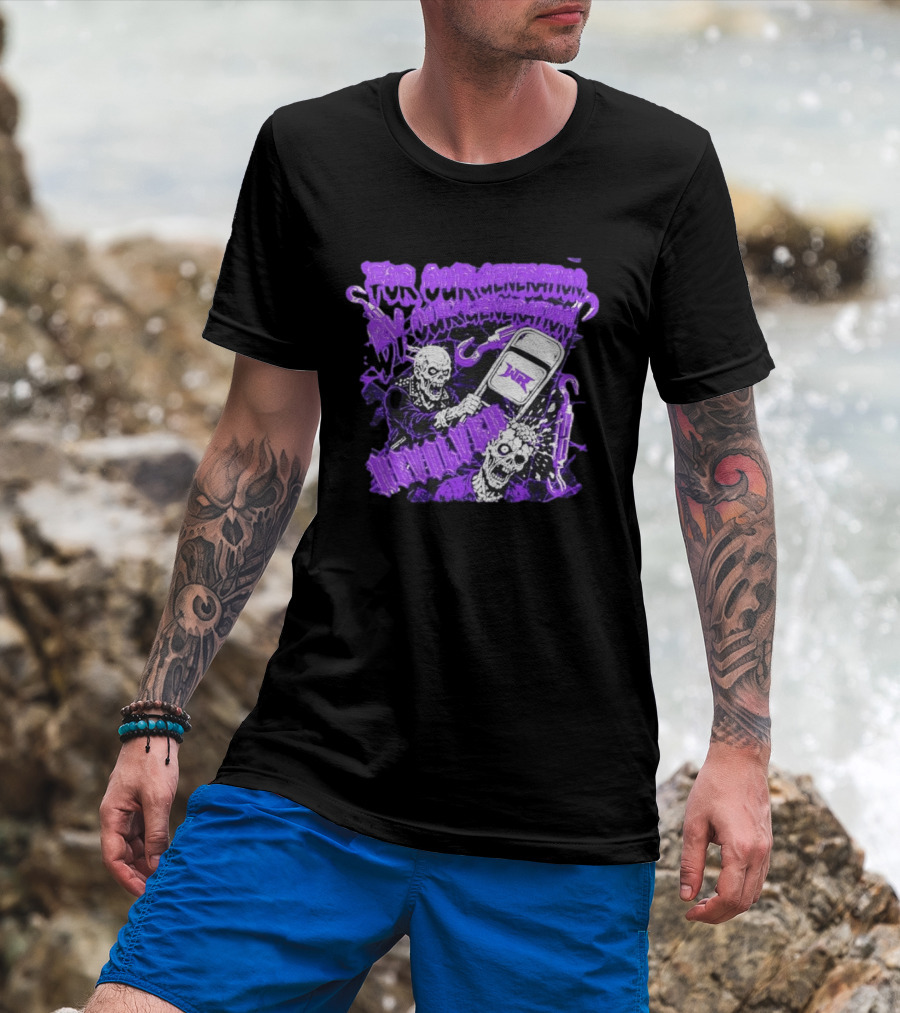 Wrestling Revolver For Our Generation Skeletons Purple T-Shirt