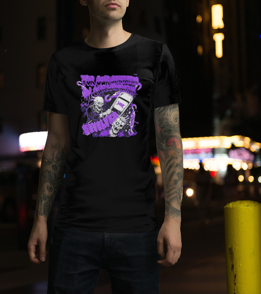 Wrestling Revolver For Our Generation Skeletons Purple T-Shirt