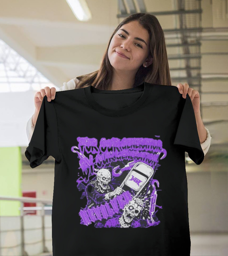 Wrestling Revolver For Our Generation Skeletons Purple T-Shirt