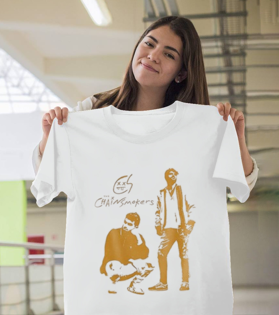 The Chainsmokers Tour Silhouette Band Icon Sketch T-Shirt