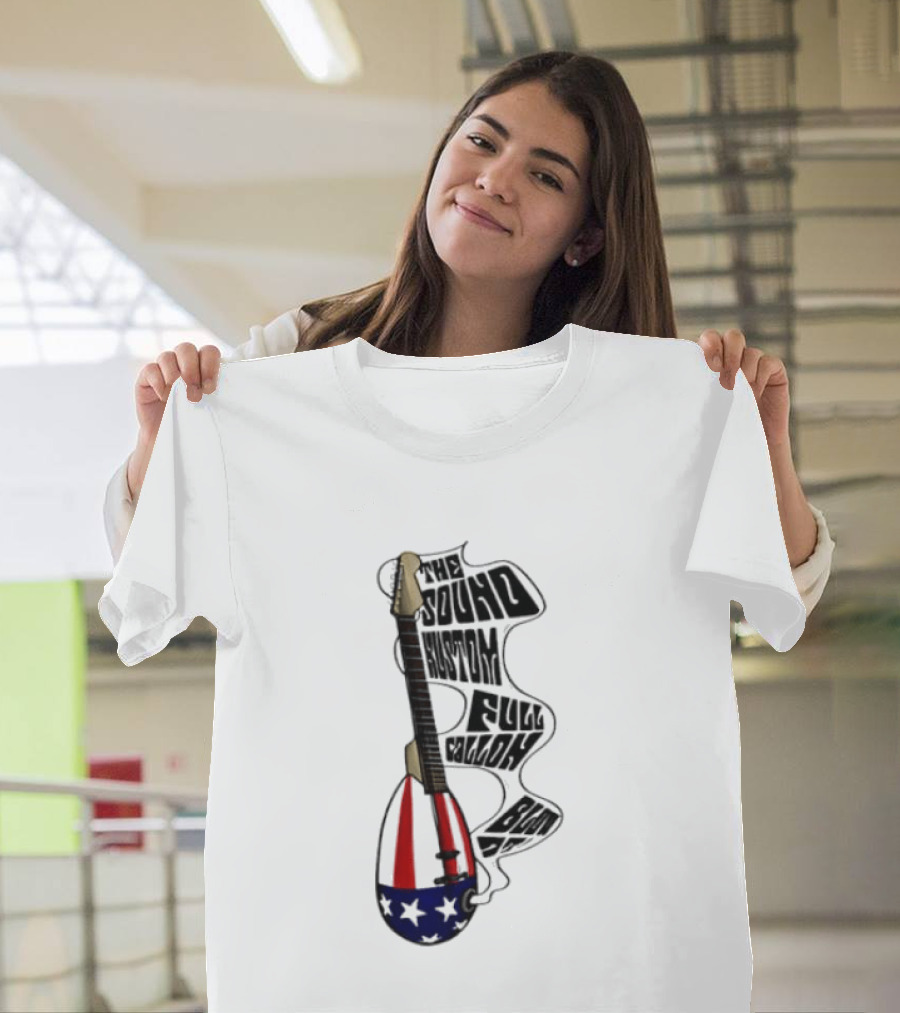 The Sound Kustom Full Gallon Blow Up Patriotic Guitar Americana T-Shirt