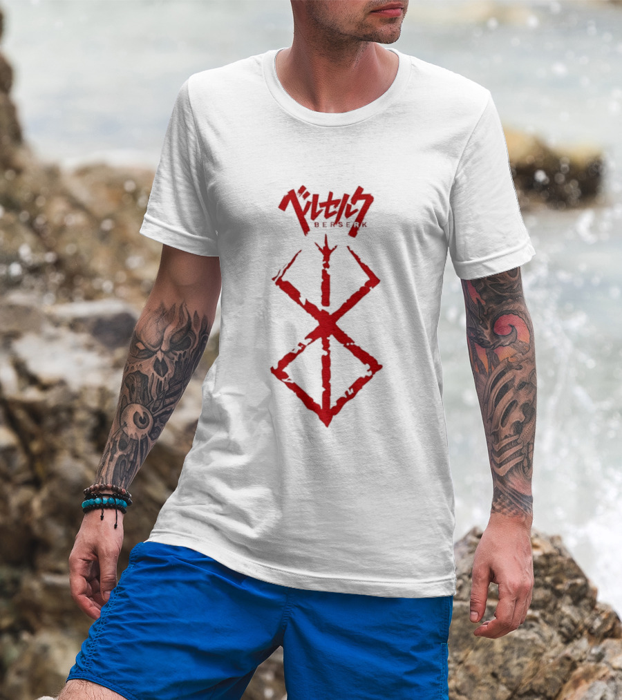 Berserk Sacrifice Symbol Red Japanese Text Anime Series T-Shirt