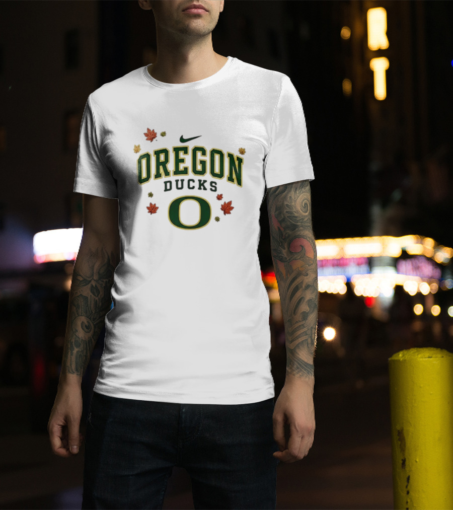Oregon Ducks Nike Fall Leaves T-Shirt