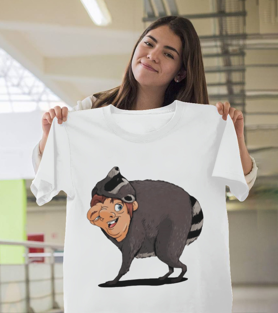 Raccoon Boy Animal Costume Quirky T-Shirt