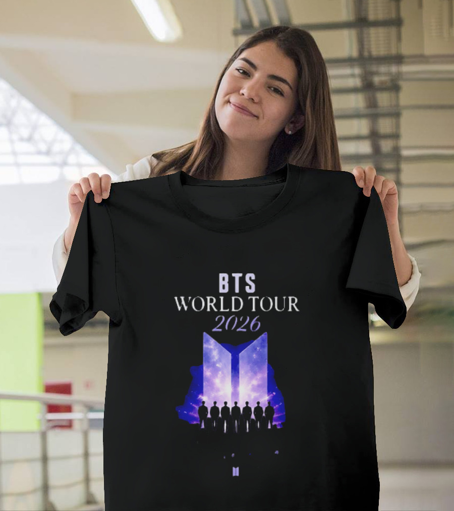 BTS World Tour 2026 Forever We Are Young Concert Silhouettes Galaxy T-Shirt