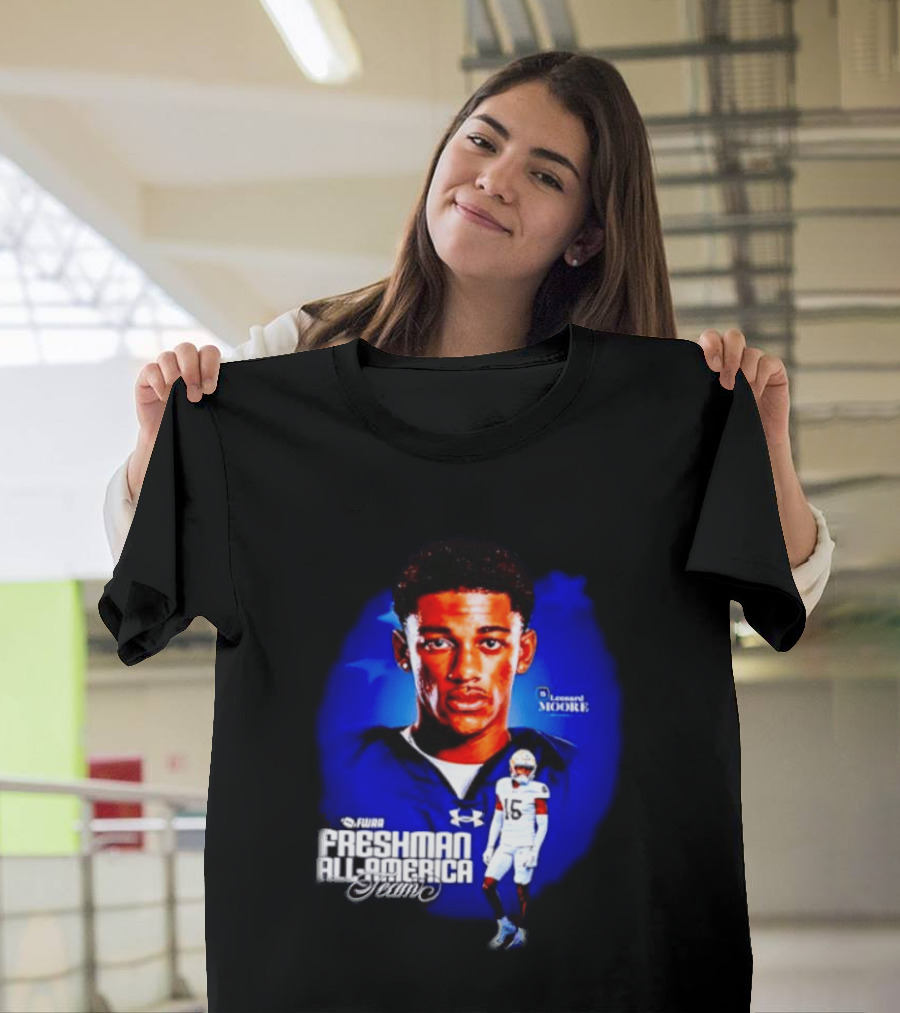 Leonard Moore Notre Dame Football FWAA Freshman All America Team Under Armour T-Shirt