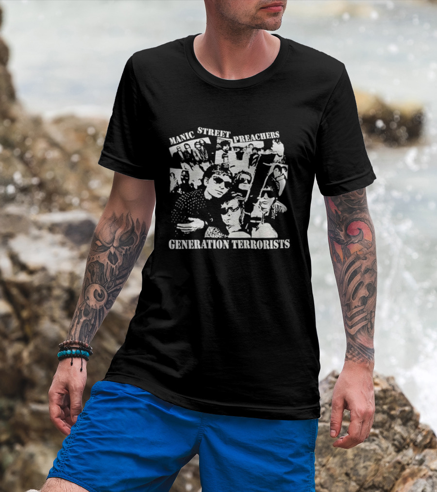 Manic Street Preachers Generation Terrorists Music Album Cover T-Shirt
