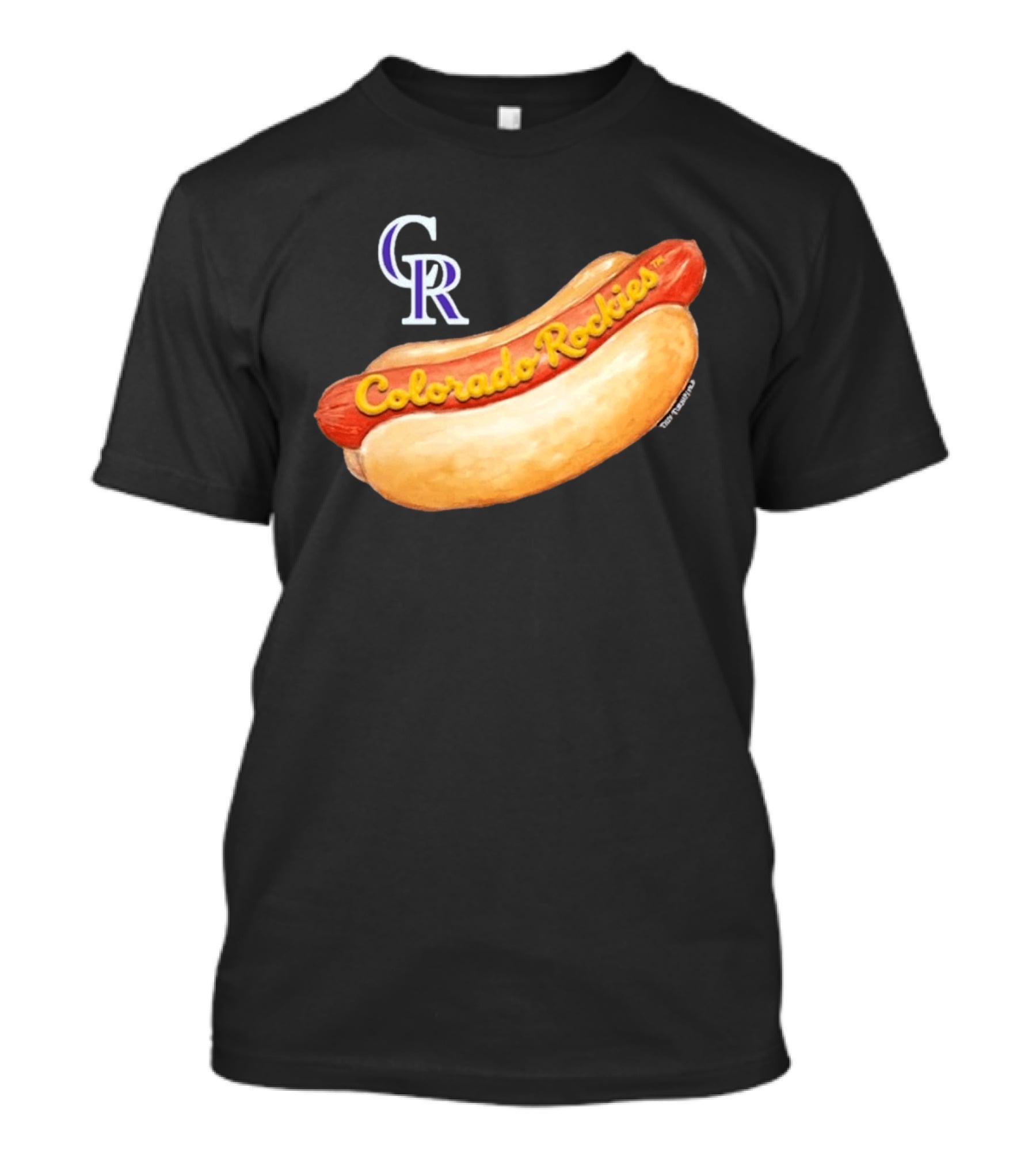 Colorado Rockies Hot Dog Tiny Turnip Women's T-Shirt