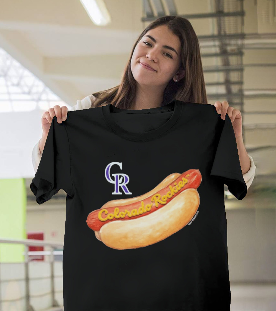 Colorado Rockies Hot Dog Tiny Turnip Women's T-Shirt