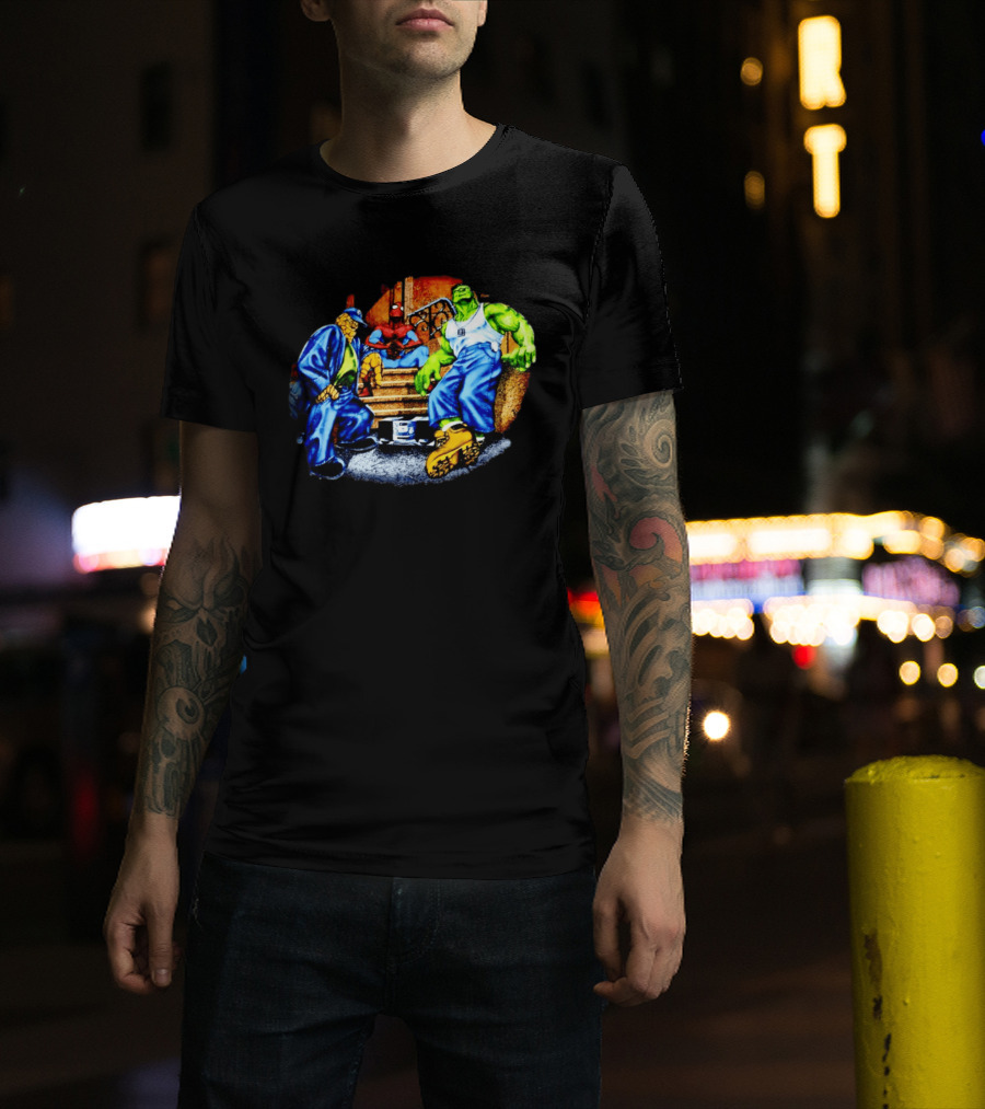 Marvel The Thing Spider Man Hulk Hip Hop T-Shirt