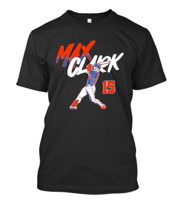 Max Clark Detroit Tigers 15 Baseball Player Hitting Action T-Shirt