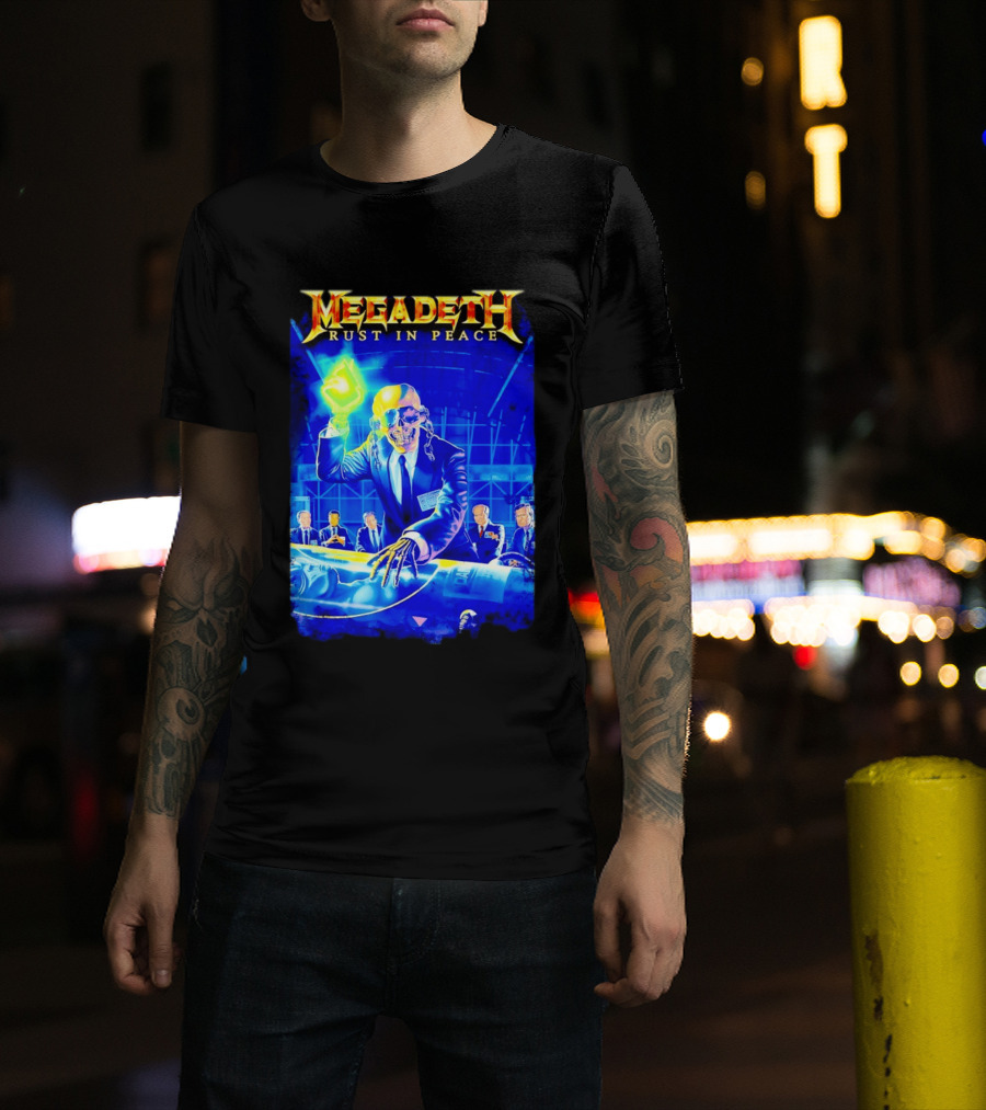 Megadeth Rust In Peace Vic Rattlehead Thrash Metal Classic Album T-Shirt
