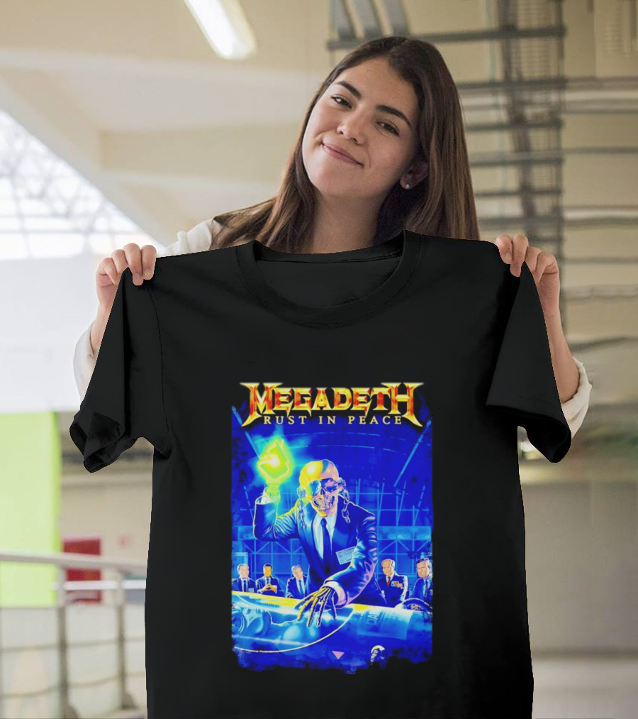 Megadeth Rust In Peace Vic Rattlehead Thrash Metal Classic Album T-Shirt