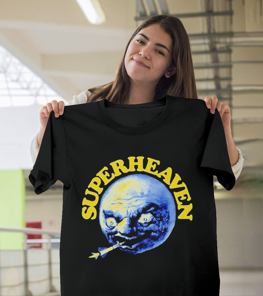 Superheaven Moon Rocket Alternative Rock Moon Face T-Shirt