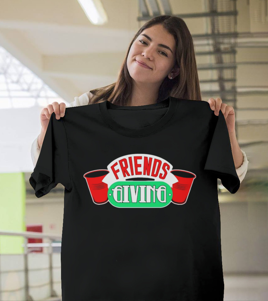 Friends Giving Red Solo Cup Party Thanksgiving Celebration T-Shirt