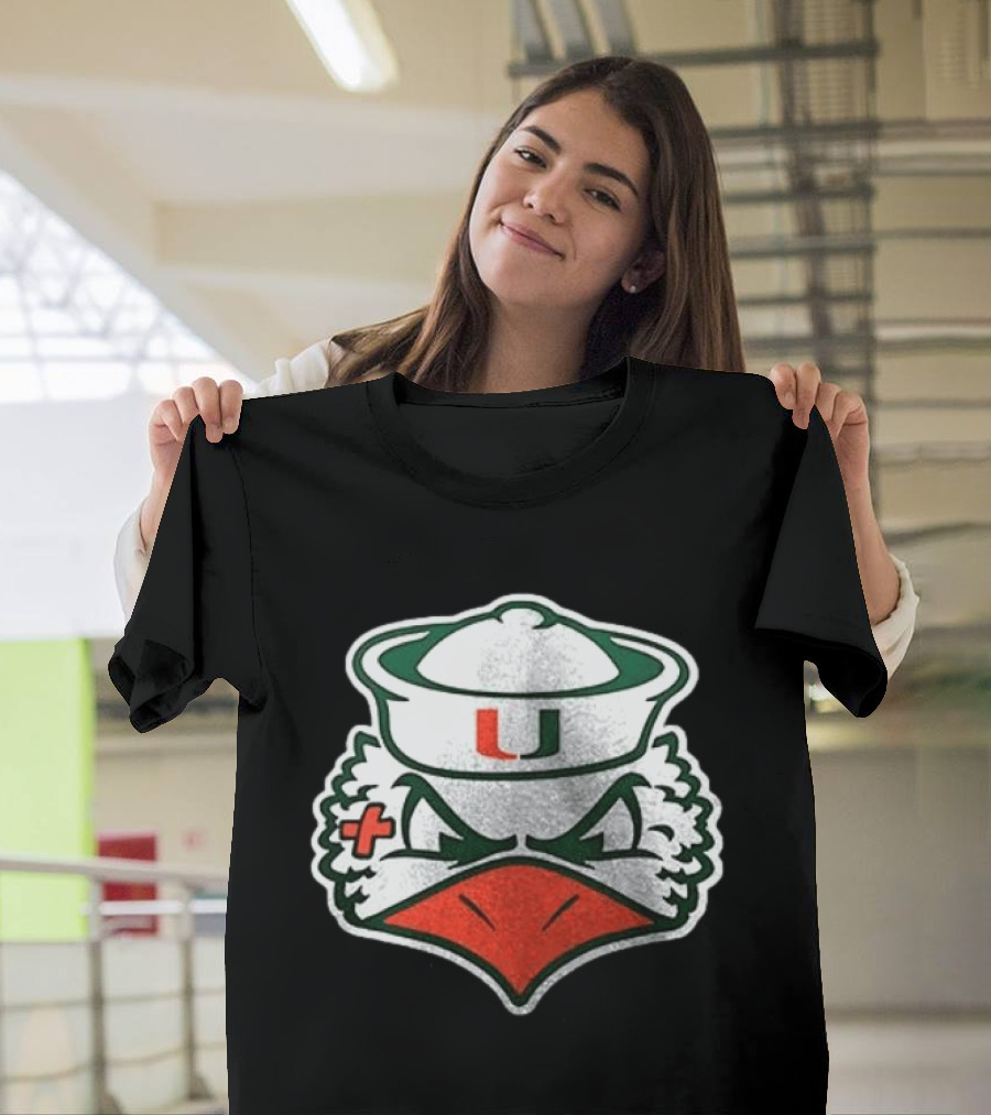 Miami Hurricanes Sebastian The Ibis Mascot U T-Shirt
