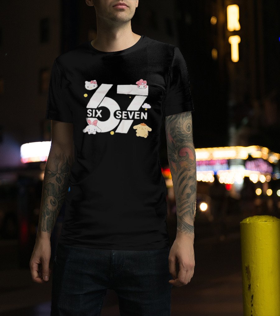 Hello Kitty Friends Sanrio Six Seven Characters T-Shirt