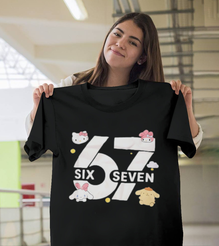 Hello Kitty Friends Sanrio Six Seven Characters T-Shirt