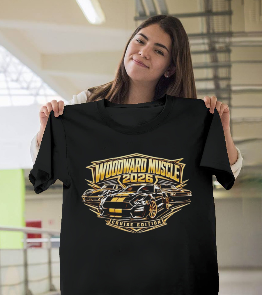 Woodward Muscle 2026 Cruise Edition Classic Car Collection T-Shirt