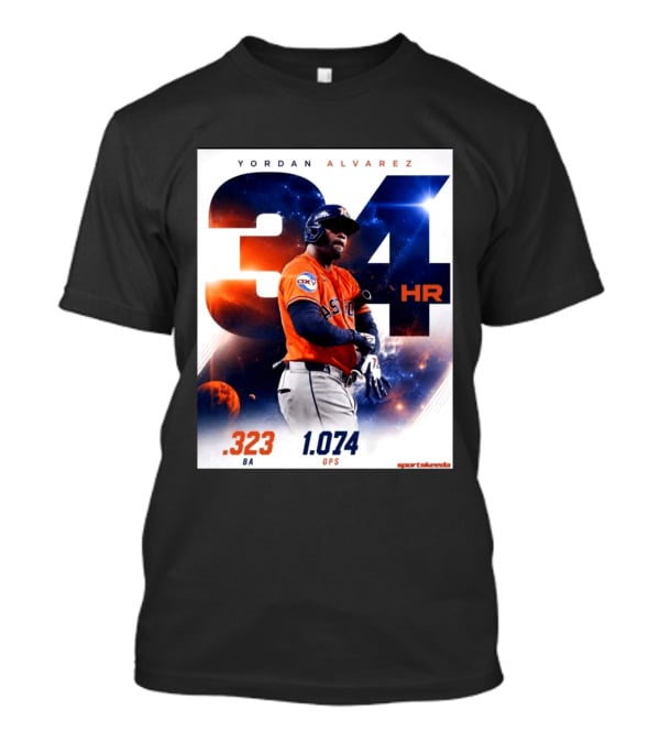 Yordan Alvarez 34 HR .323 BA 1.074 OPS Astros T-Shirt