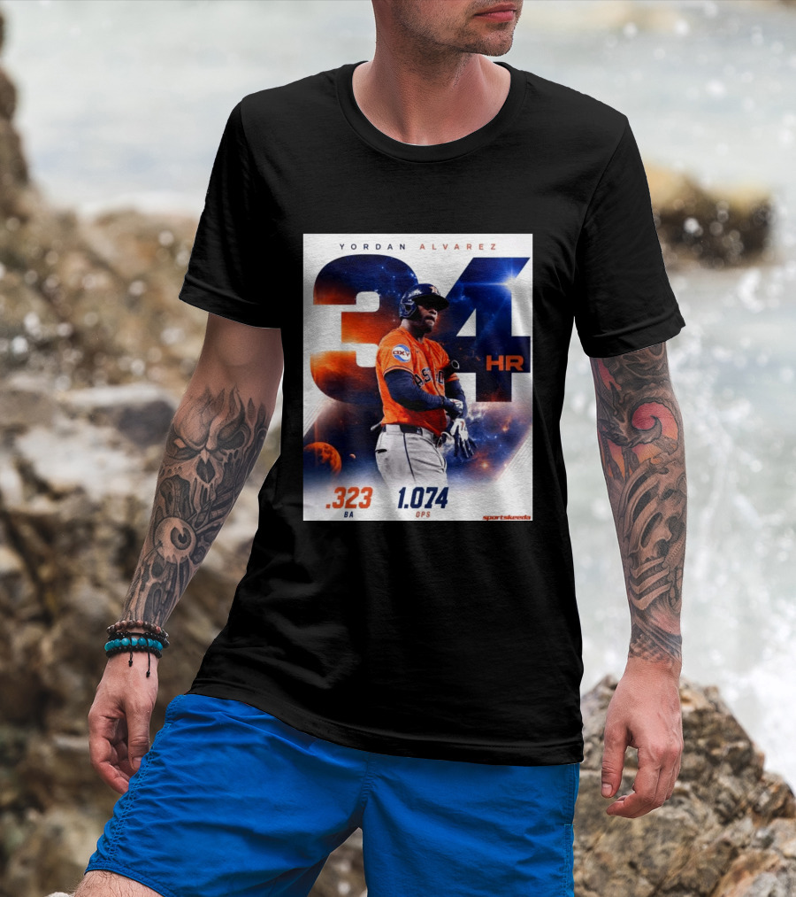 Yordan Alvarez 34 HR .323 BA 1.074 OPS Astros T-Shirt