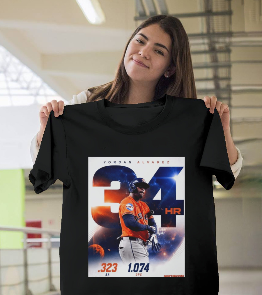 Yordan Alvarez 34 HR .323 BA 1.074 OPS Astros T-Shirt