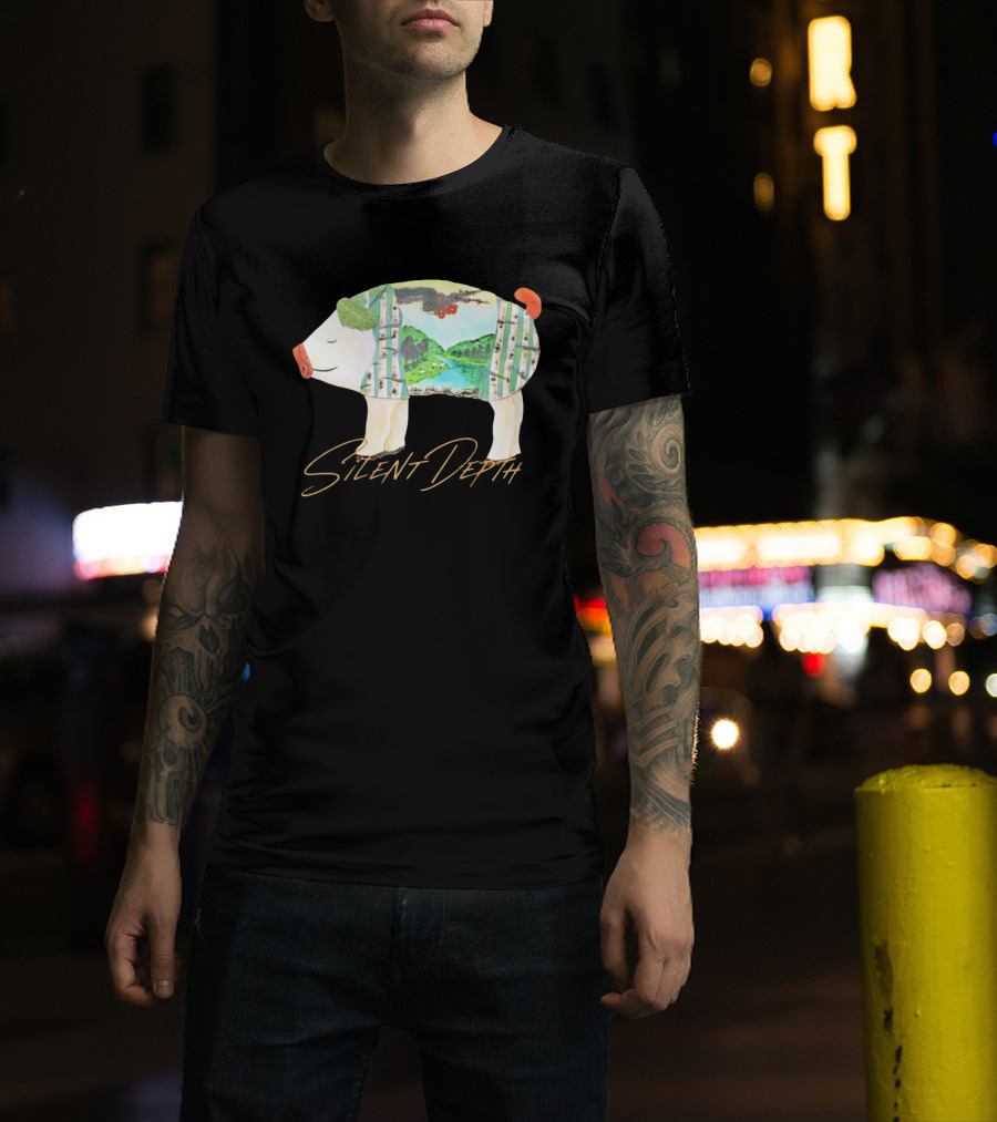 Silent Depth Pig Landscape Nature T-Shirt
