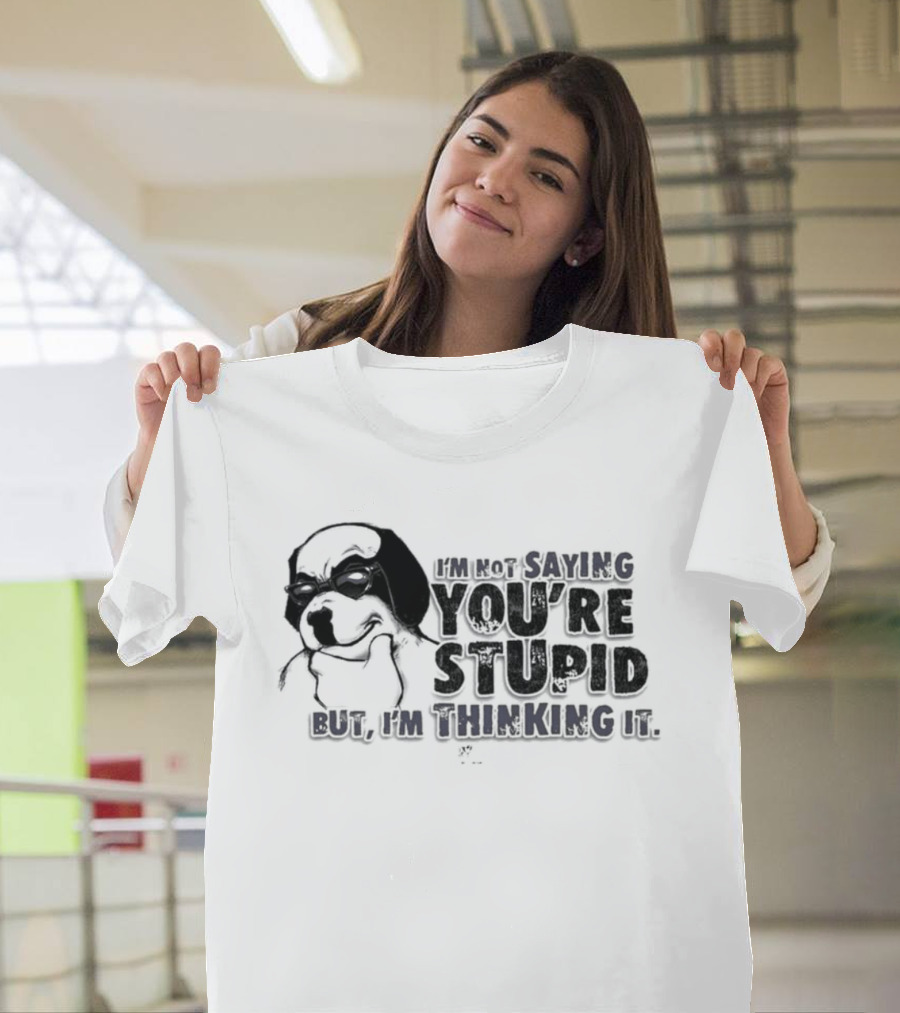Big Dog I'm Smiling You're Stupid Thinking It Wile E Coyote Oversized T-Shirt