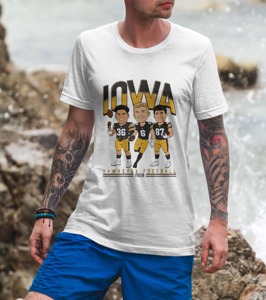 Iowa Hawkeyes Football 2026 Players 36 6 87 Team Spirit T-Shirt
